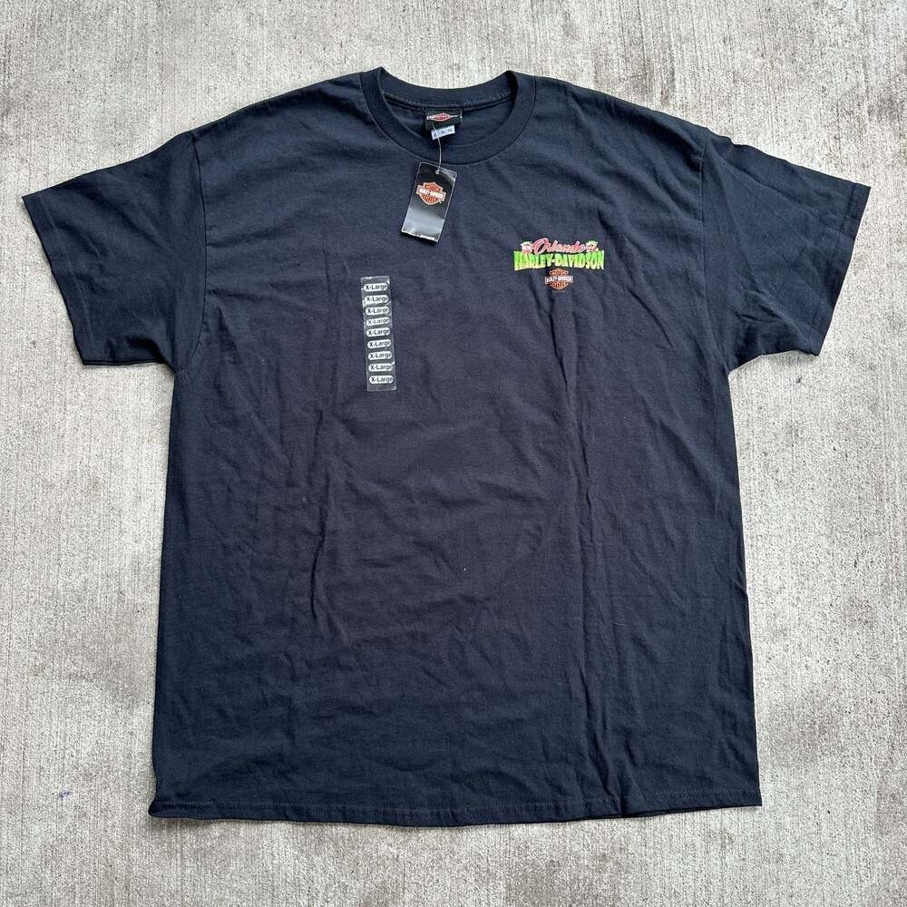 Orlando Harley-Davidson Florida Christmas Santa Sleigh Graphic T-Shirt